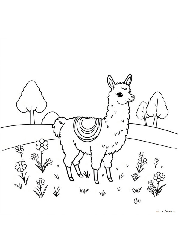 Lhama Fofo Para Colorir E Imprimir
