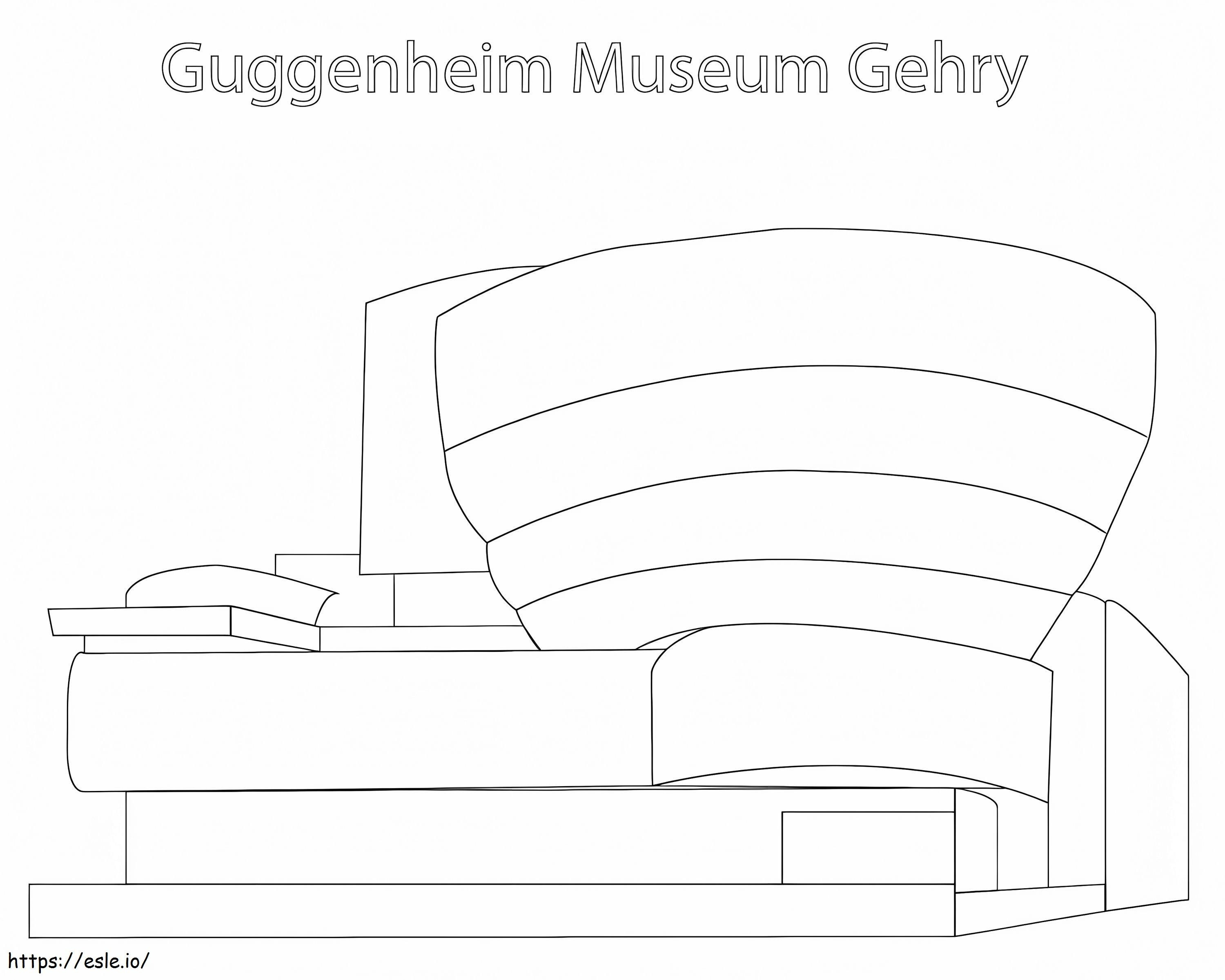 Museo Guggenheim Gehry para colorear