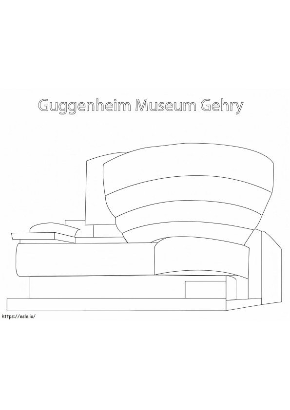 ゲーリー・グッゲンハイム美術館 ぬりえ - 塗り絵