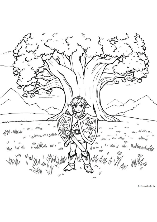 Coloriage Zelda À Imprimer