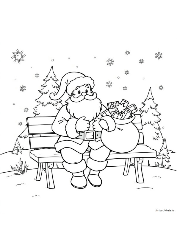 Gambar Santa Mudah Dapat Dicetak Gratis