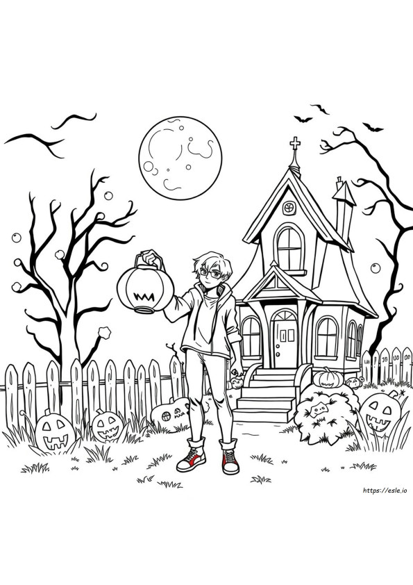 Remaja Halloween Gambar Mewarnai