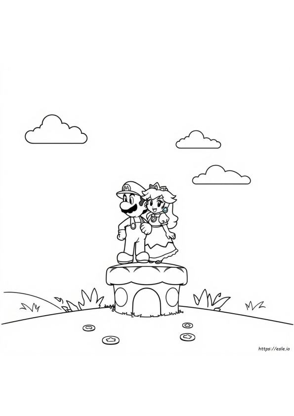 Mario E Peach Da Colorare
