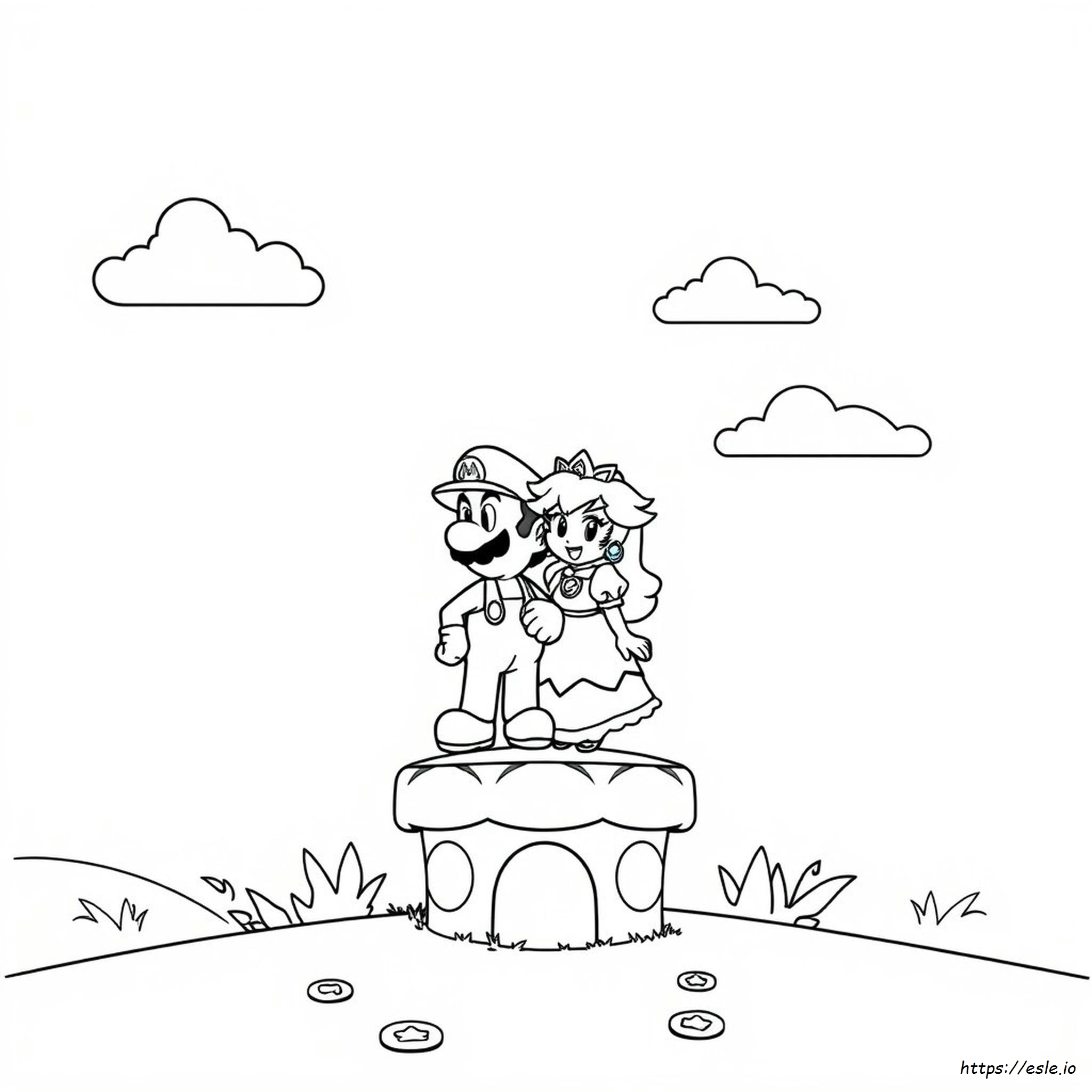 Mario Peach Ausmalbilder