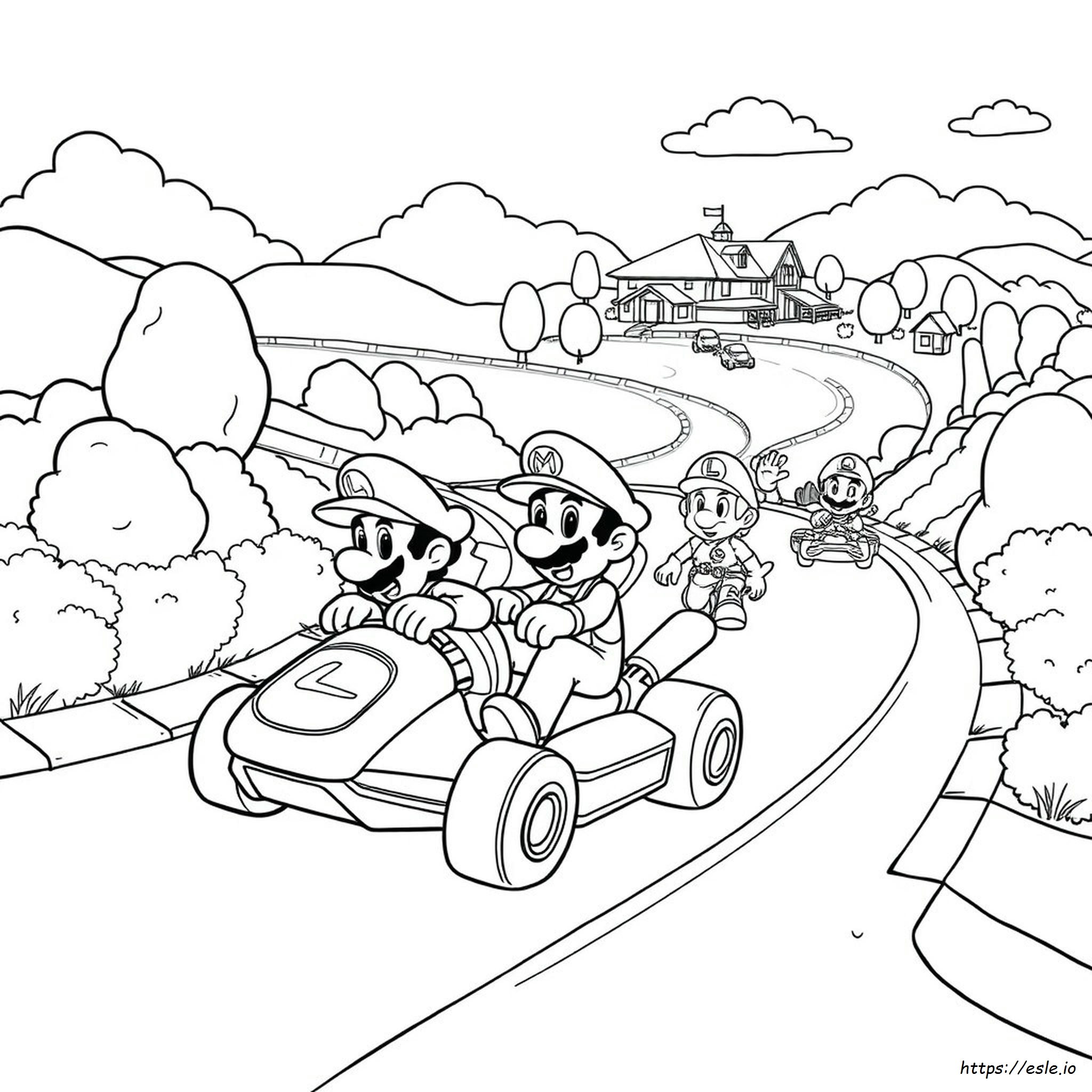 Luigi Kart Coloring Pages