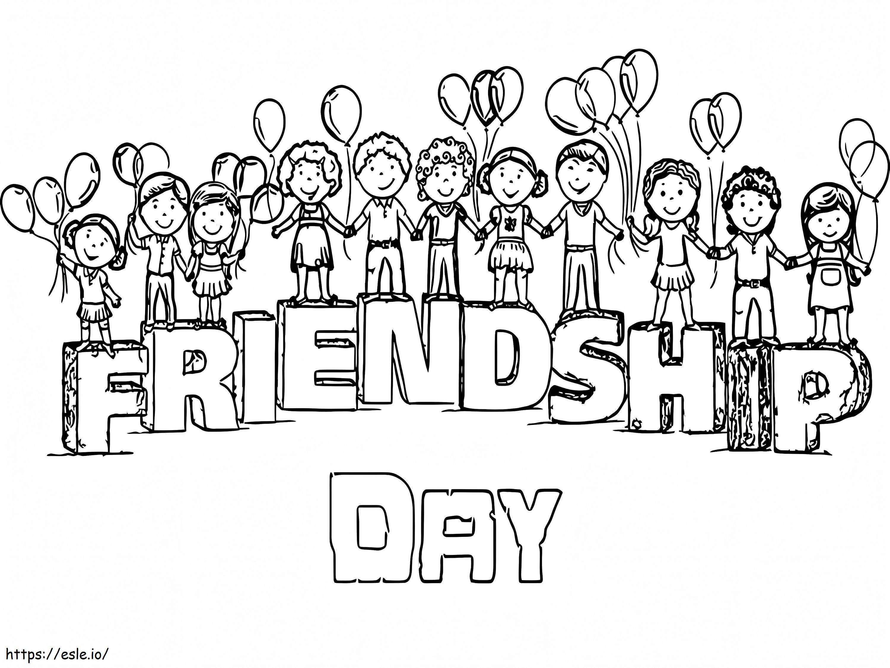 Friendship 2 coloring page