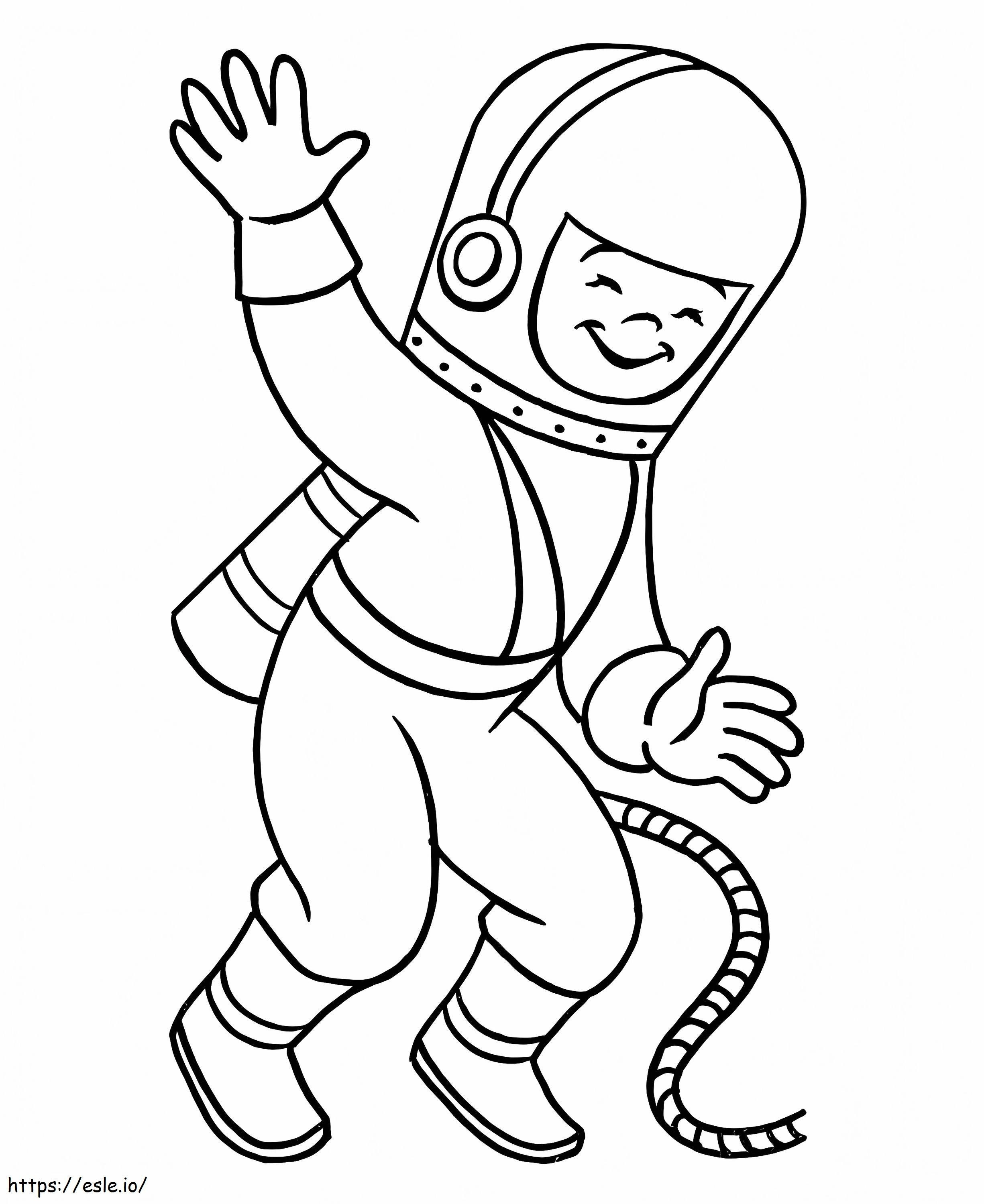 Coloriage Merveilleux astronaute à imprimer dessin