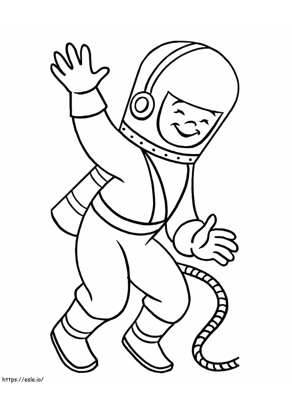 Astronauta Maravilhoso para colorir