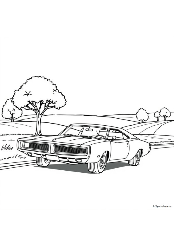 1970 Dodge Charger Gambar Mewarnai