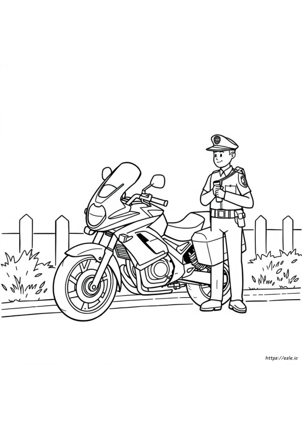Police Bike Coloring Pages