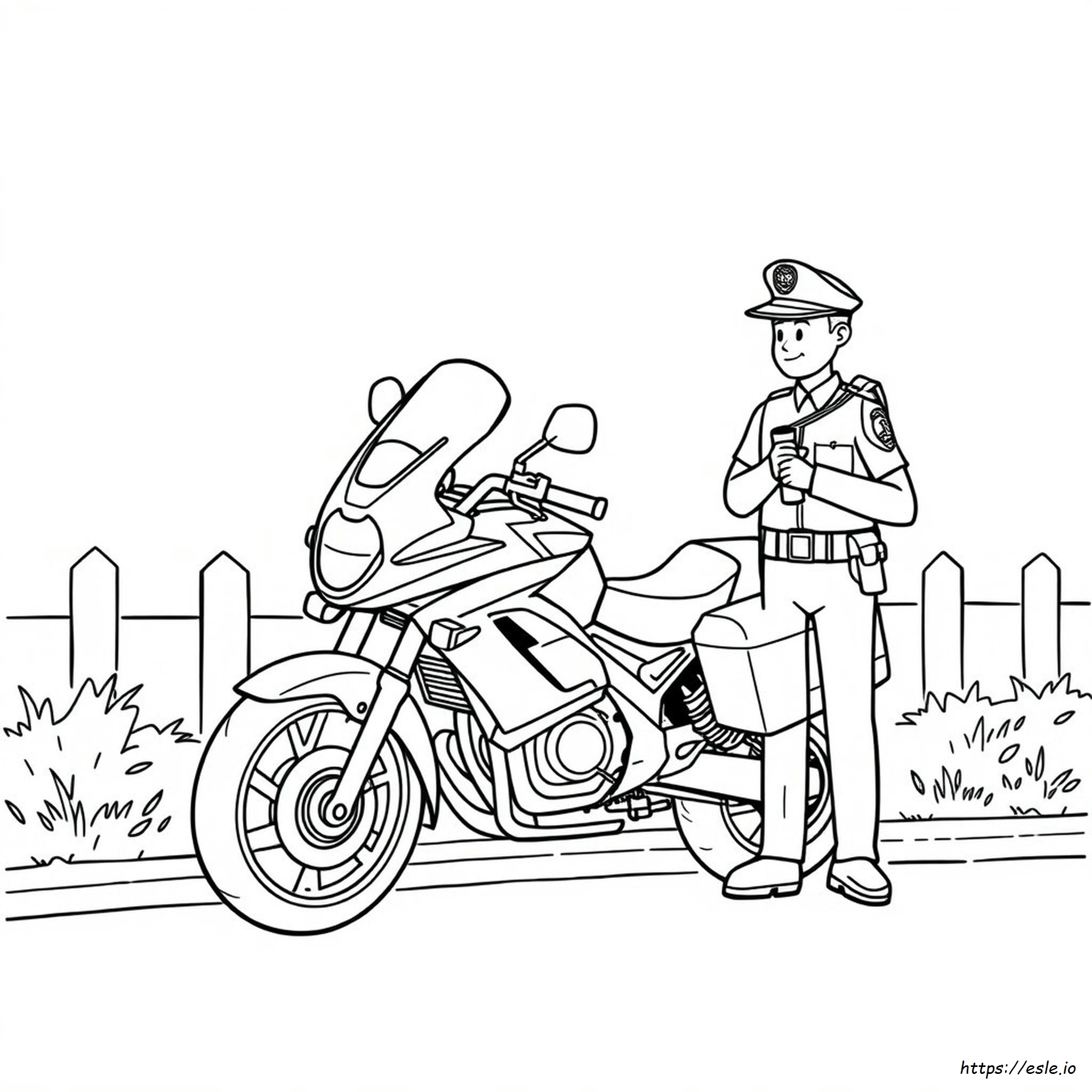Moto Della Polizia Da Colorare