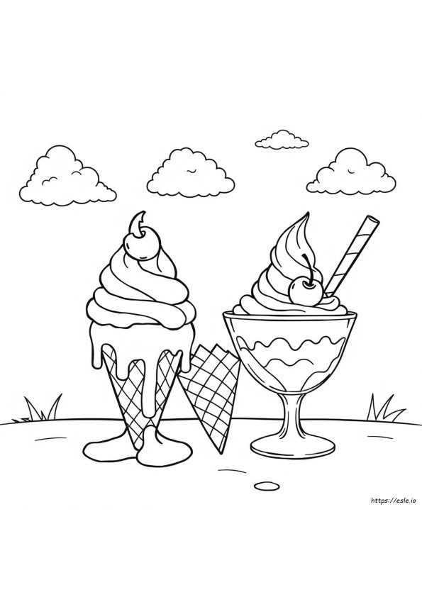 Ice Cream Coloring Pages Hard