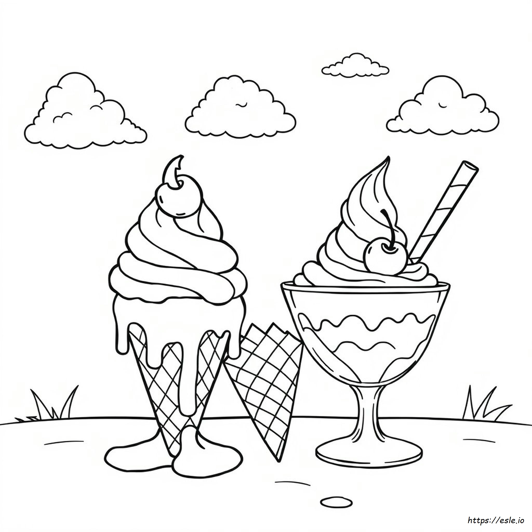 Ice Cream Coloring Pages Hard