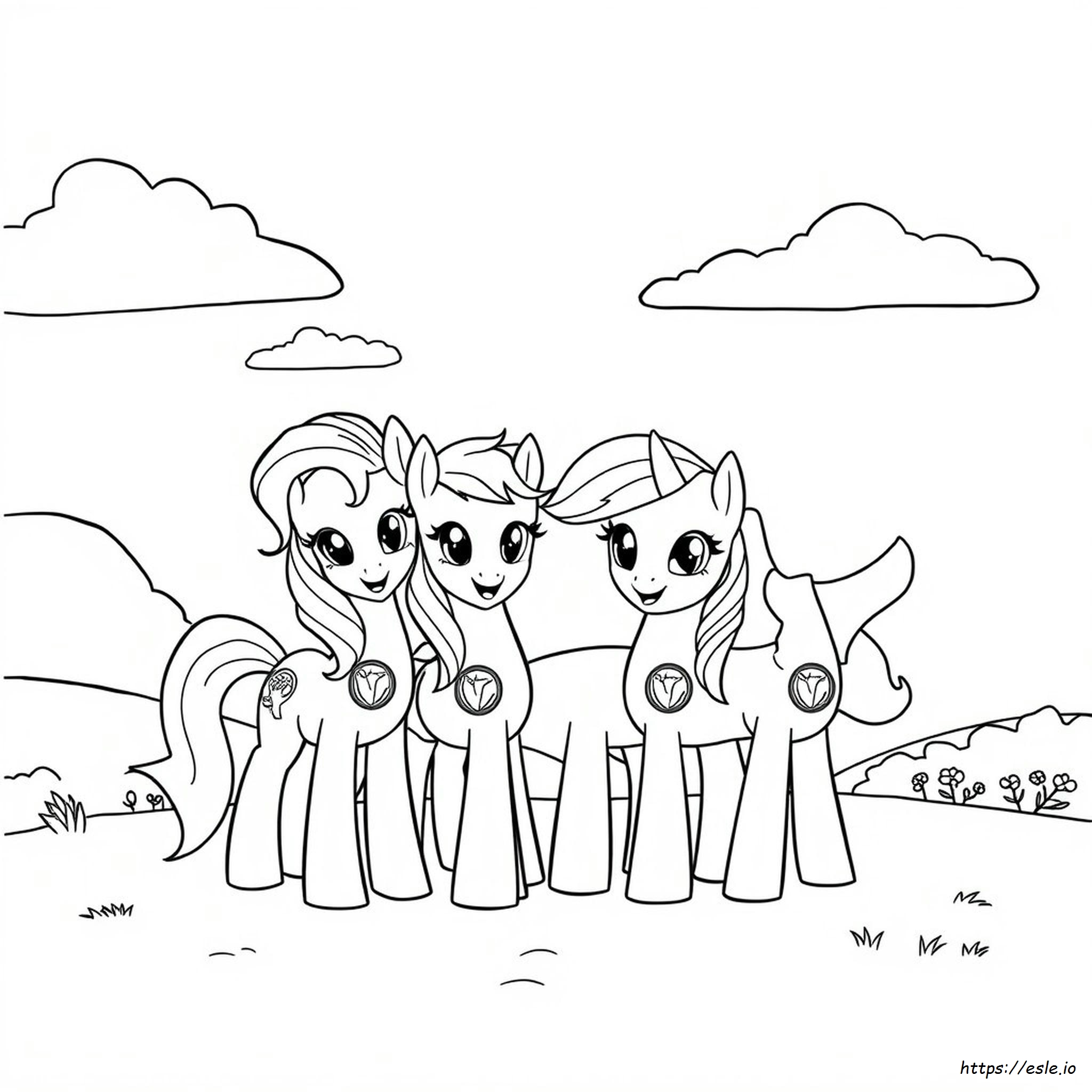 My Little Pony Cutie Mark Crusaders Coloring Pages