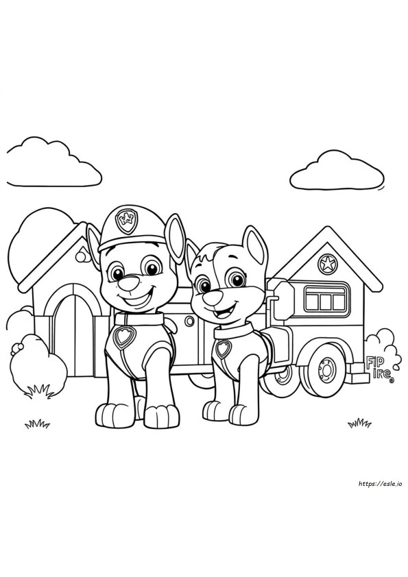 Paw Patrol Gambar Mewarnai