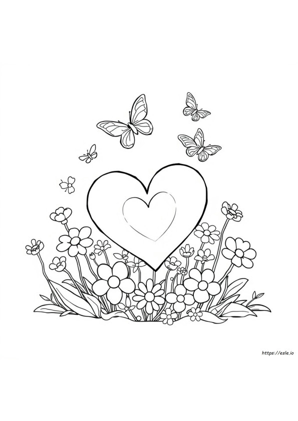 Cartoon Heart Coloring Pages