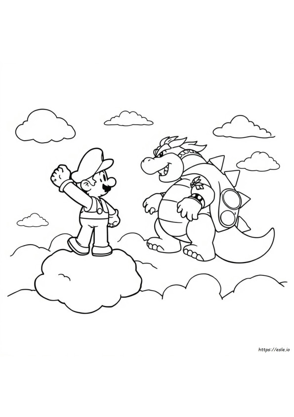 Gambar Mewarnai Bowser Mario Odyssey