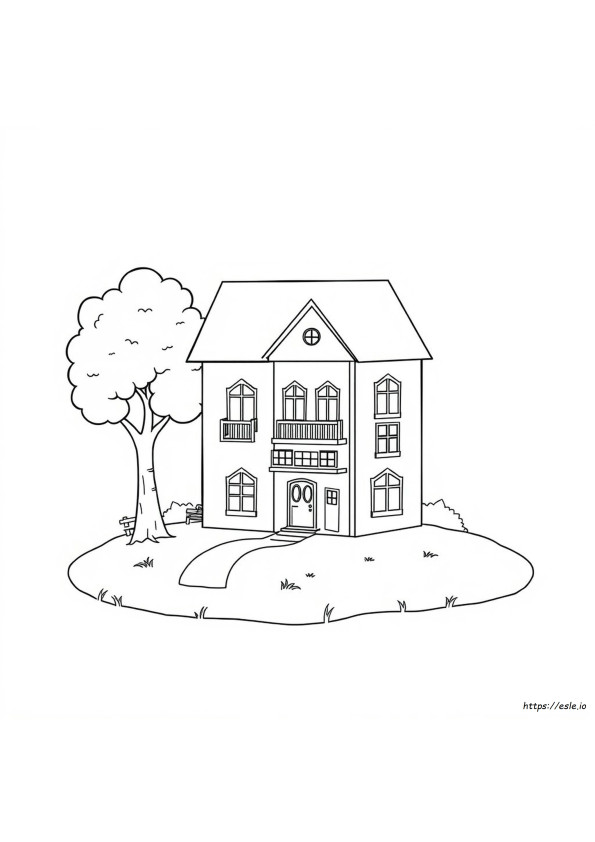 Doll House For Coloring