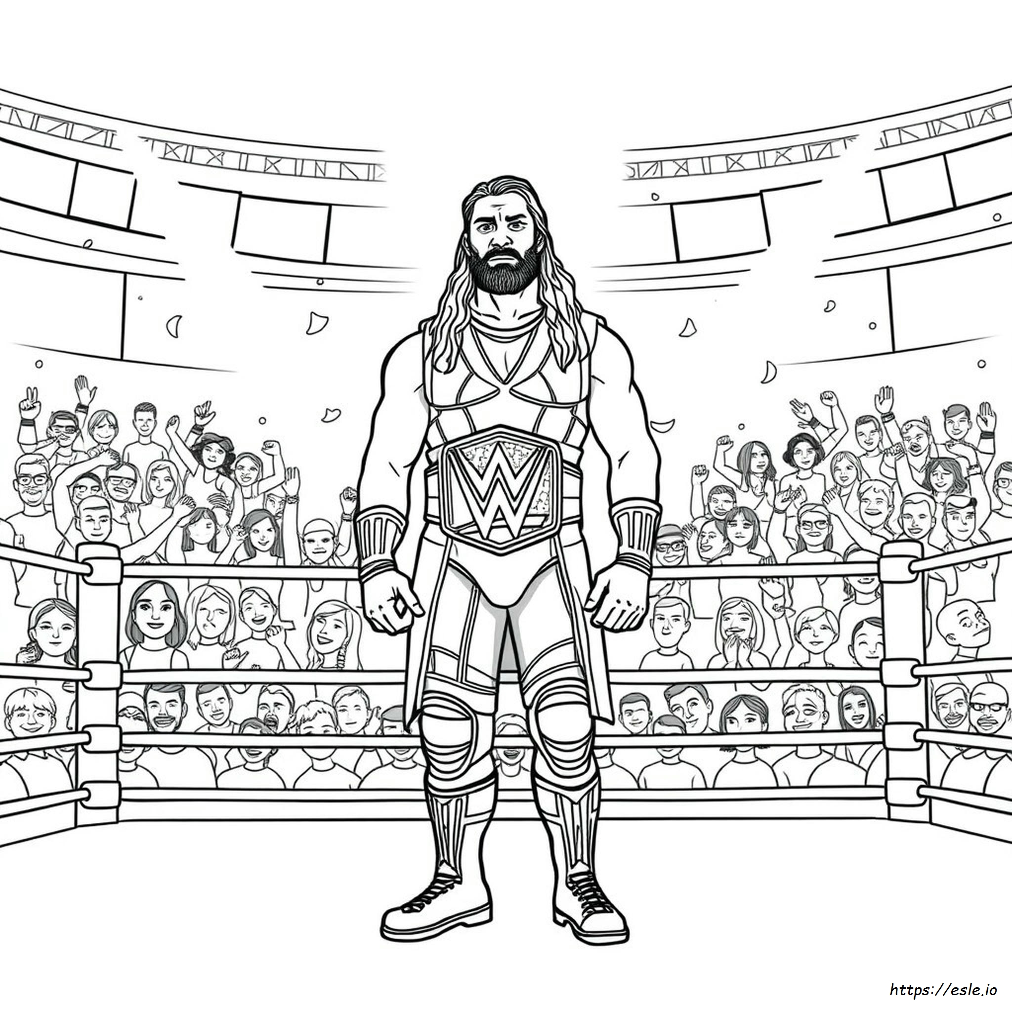 Disegno Da Colorare Di Roman Reigns Wwe