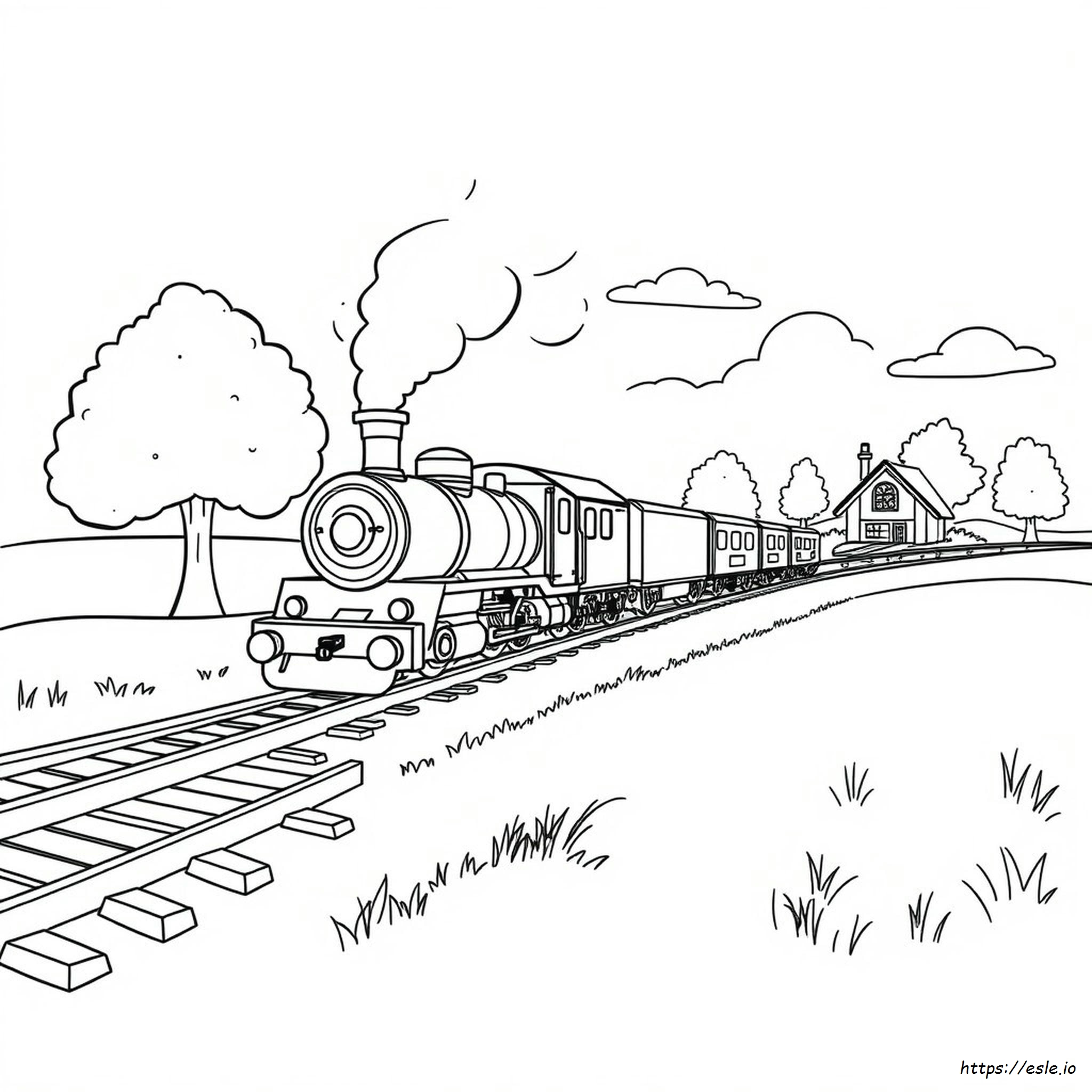 Train Colouring In Pages