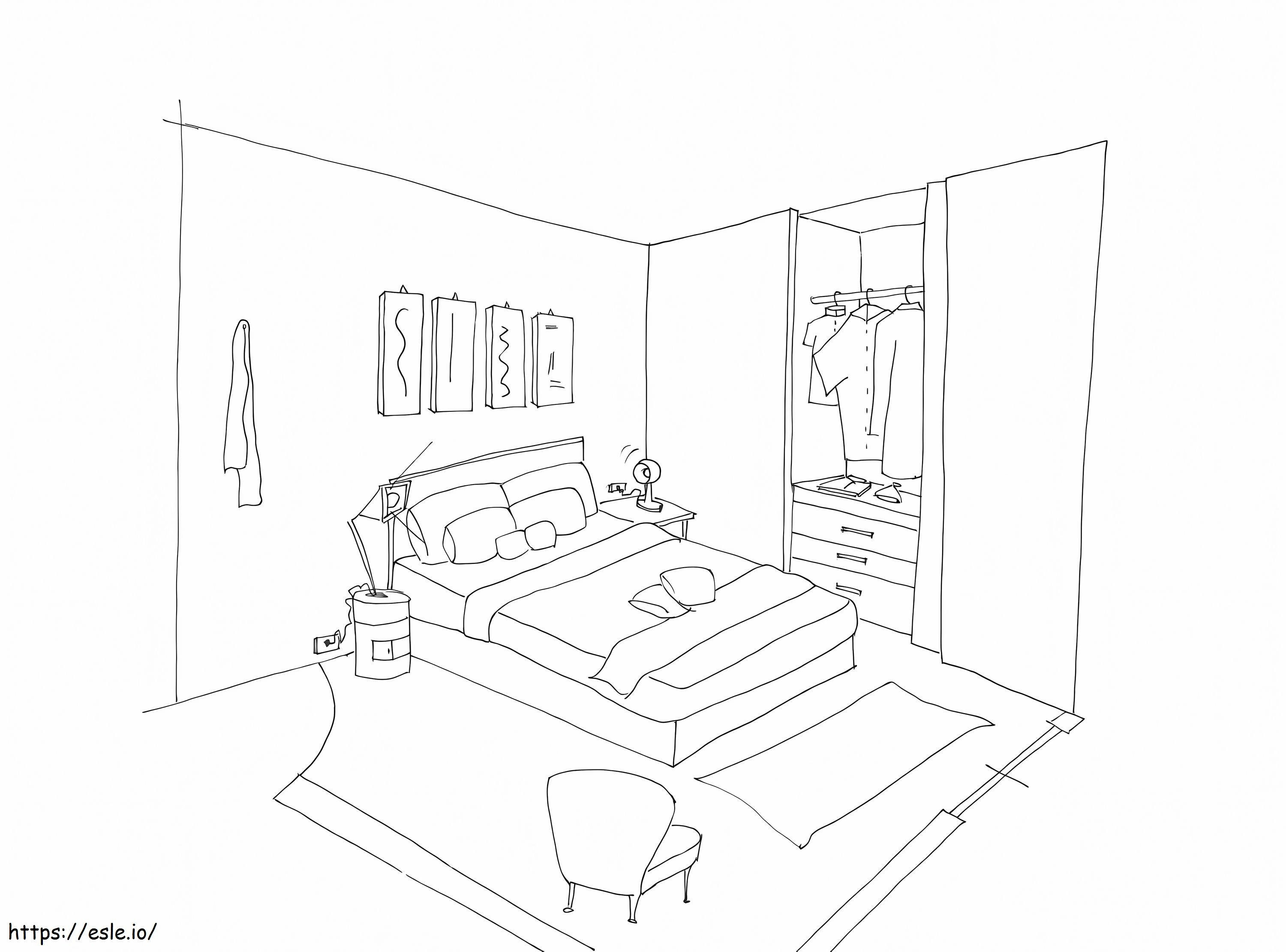 Boy Bedroom coloring page
