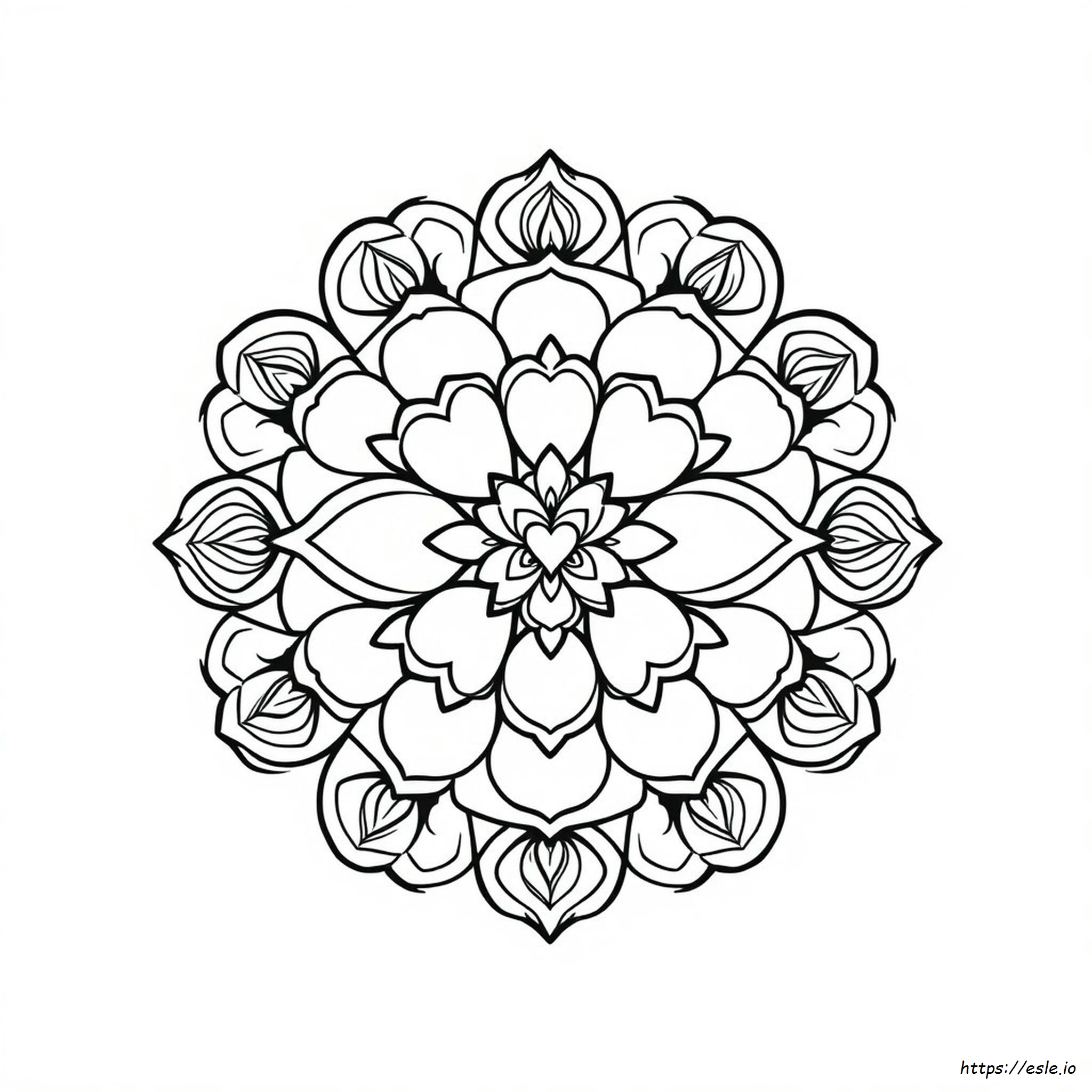 Free Printable Heart Mandala Coloring Pages