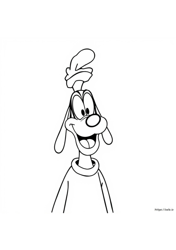 Goofy Wajah Gambar Mewarnai