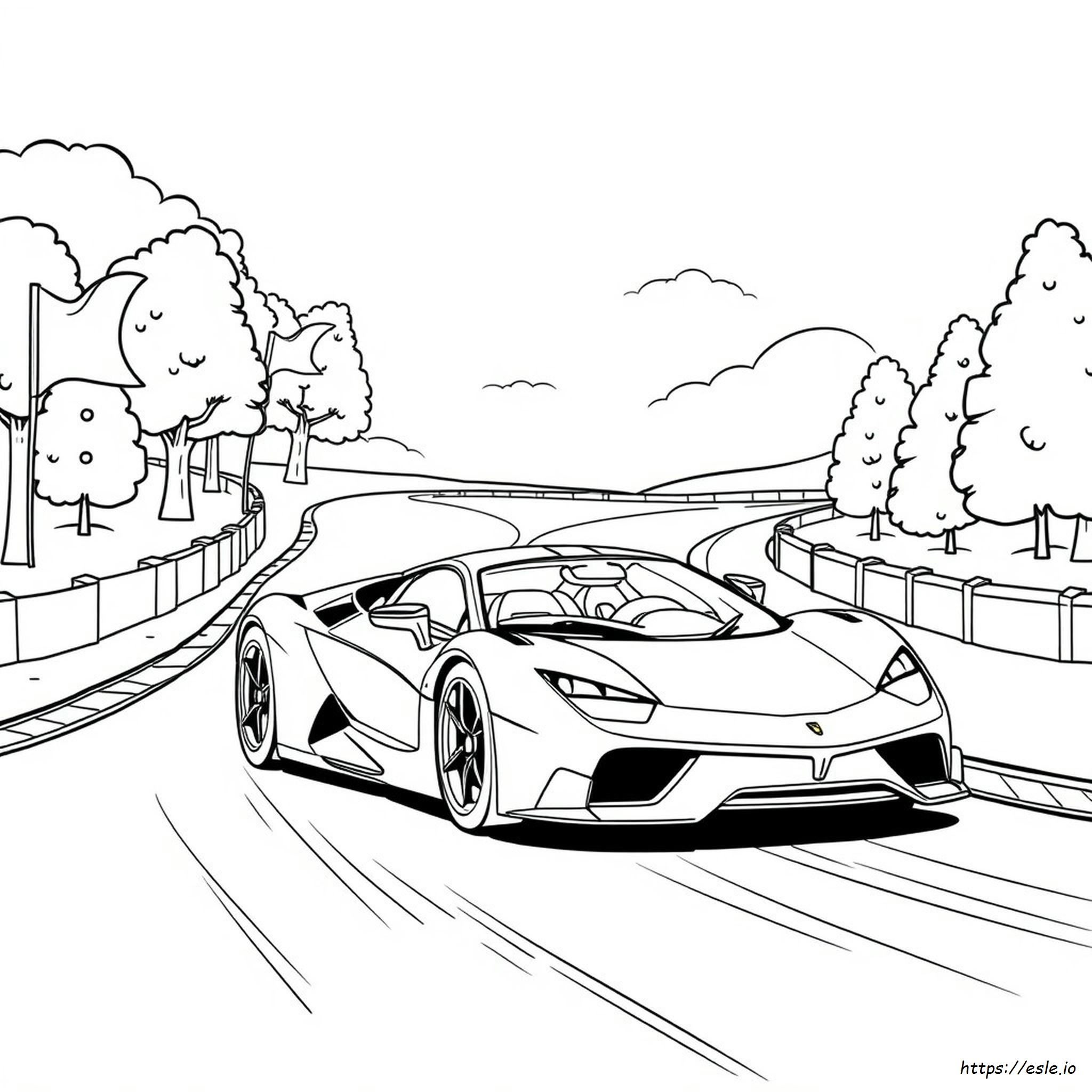 Supercar Colouring In