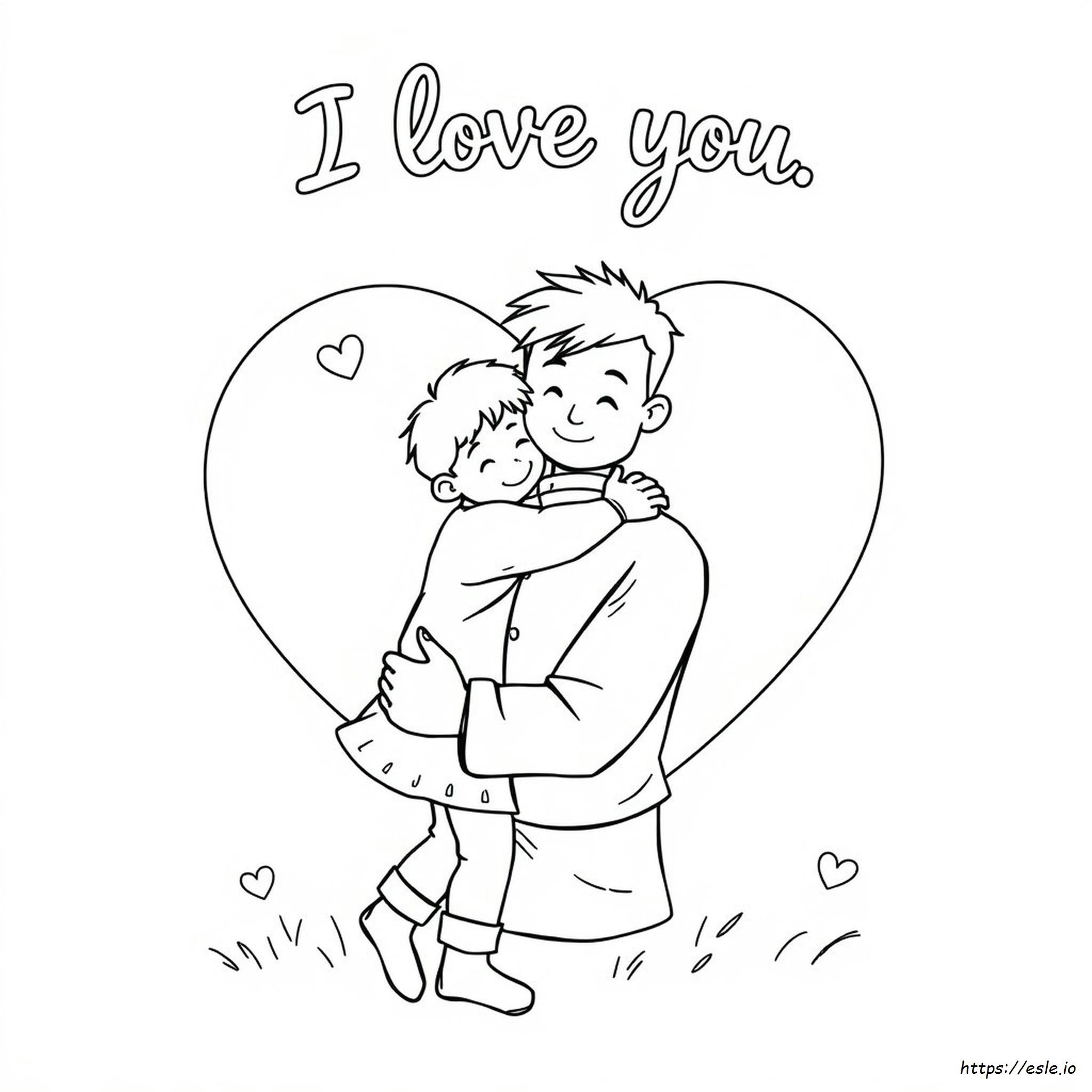 Love You Daddy Coloring Pages
