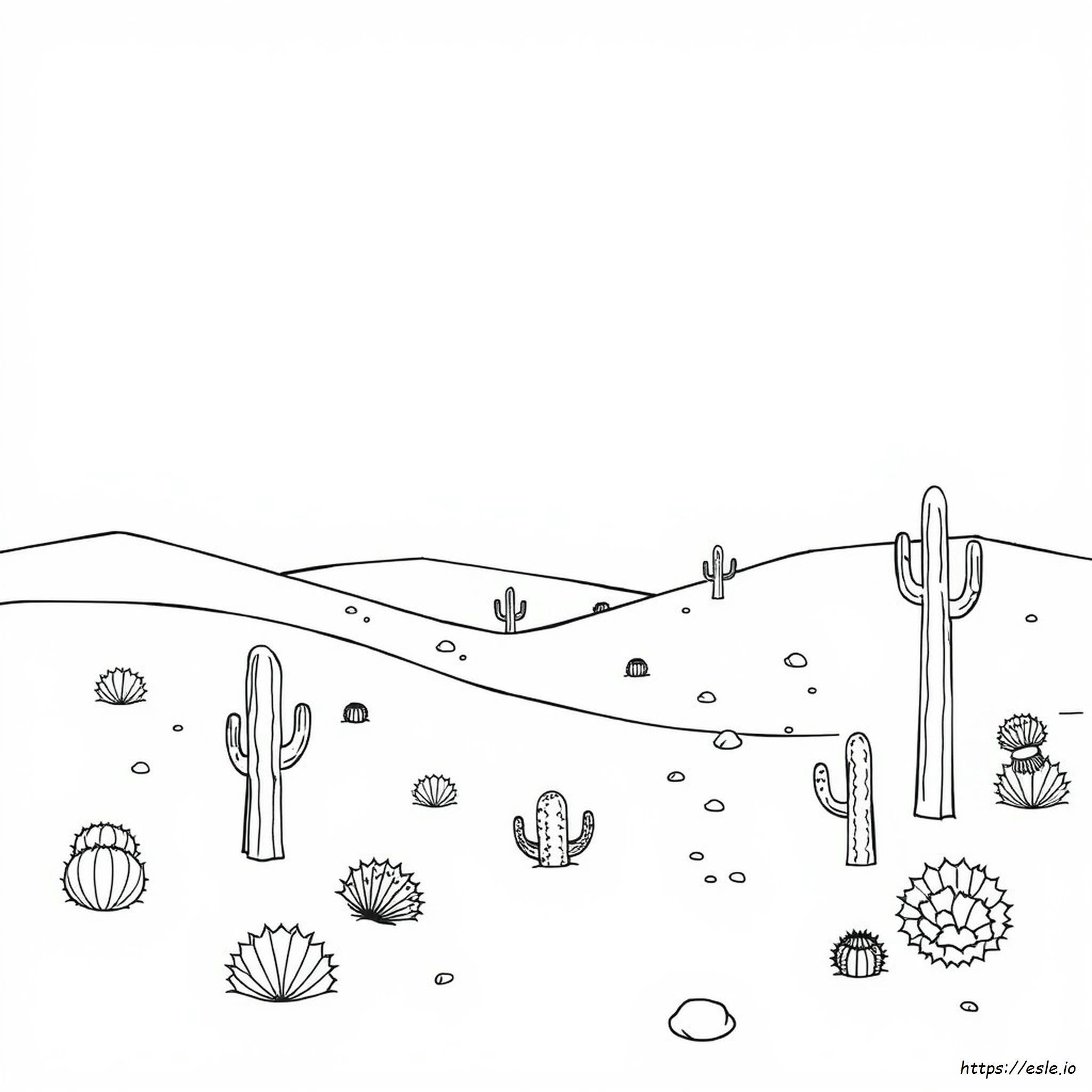 Pagina Da Colorare Di Un Deserto