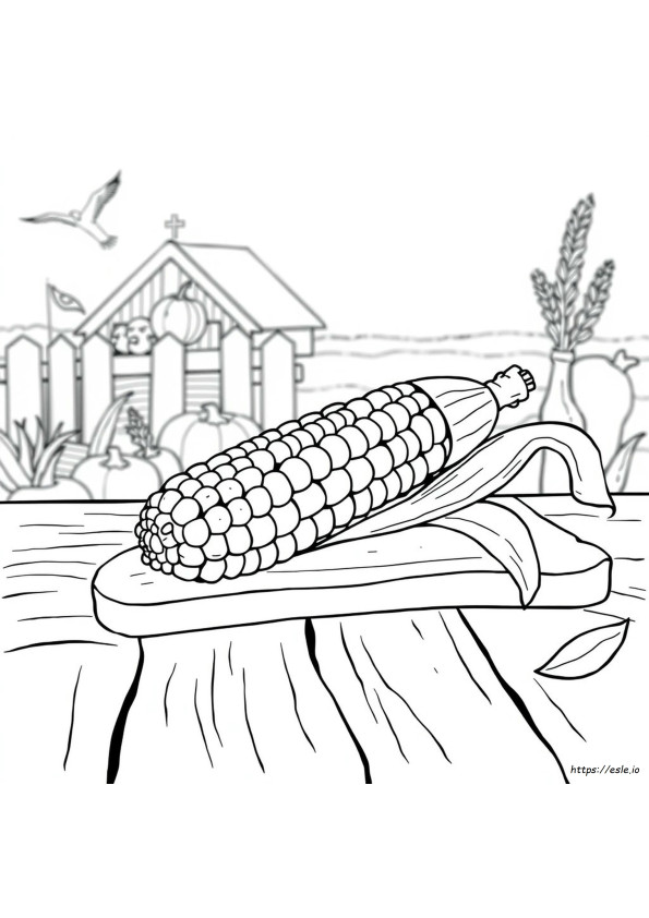 Corn On Cob Coloring Page