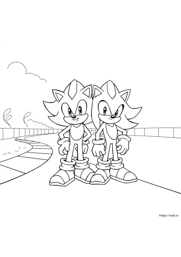 Sonic Shadow Colouring Pictures