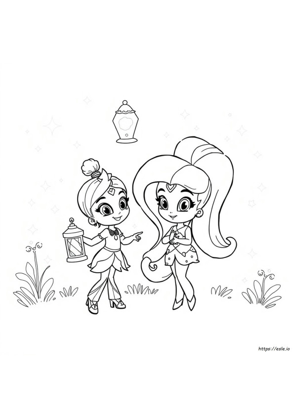 リア きらめき シャイン 塗り絵