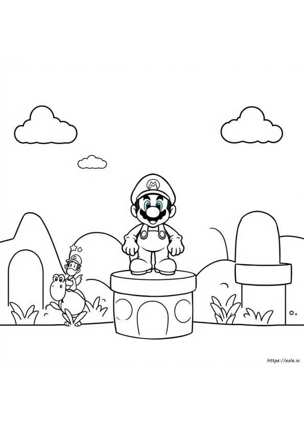 Desene De Colorat Cu Personaje Mario