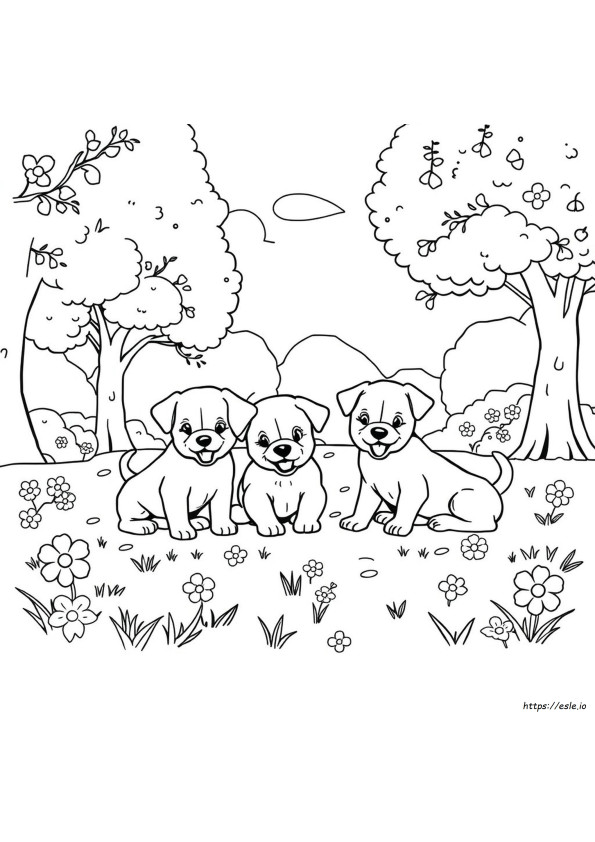 Halaman Mewarnai Anjing Penjaga Untuk Diwarnai
