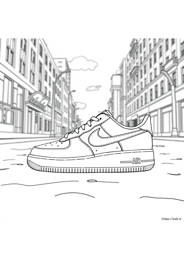 Gambar Mewarnai Nike Air Force 1
