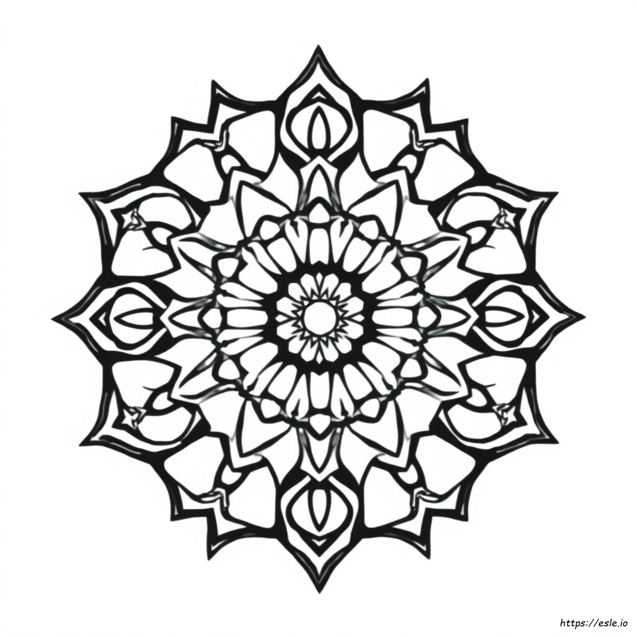 Geometric Mandala Coloring Pages