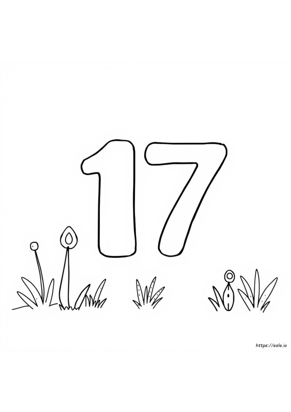 Numero 17 Da Colorare E Stampare