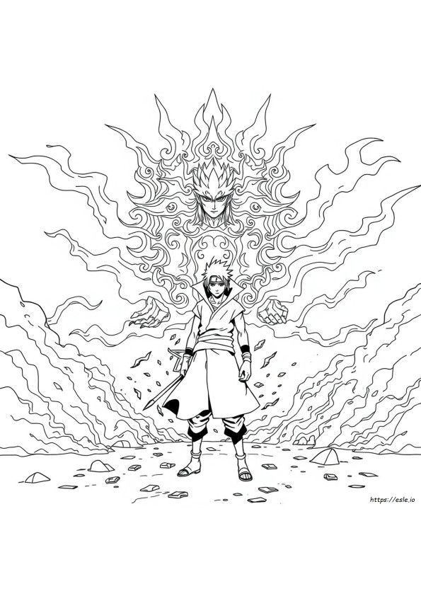 Immagini Da Colorare Di Sasuke Susanoo