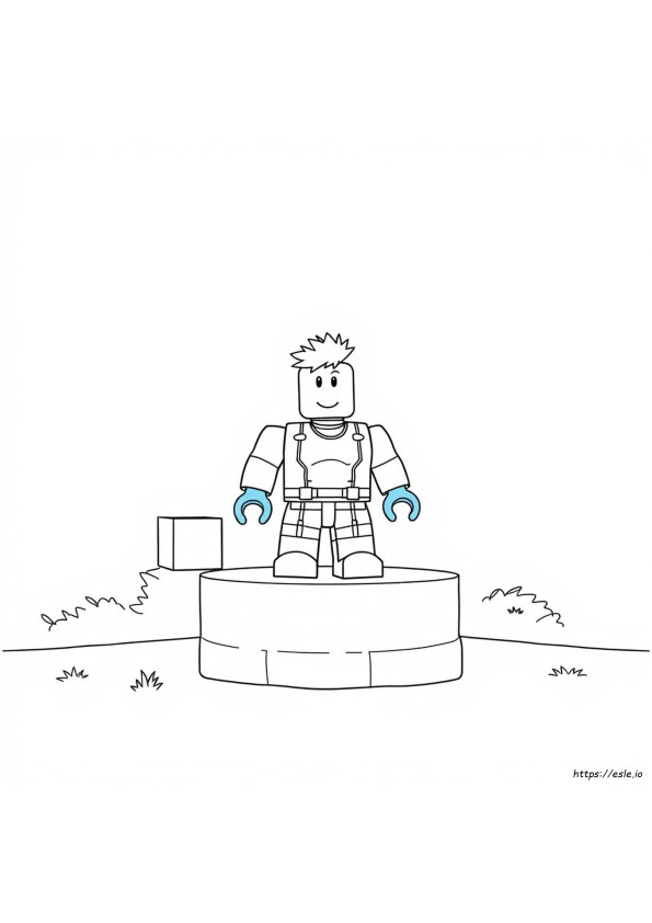 Coloriages Roblox Bleus