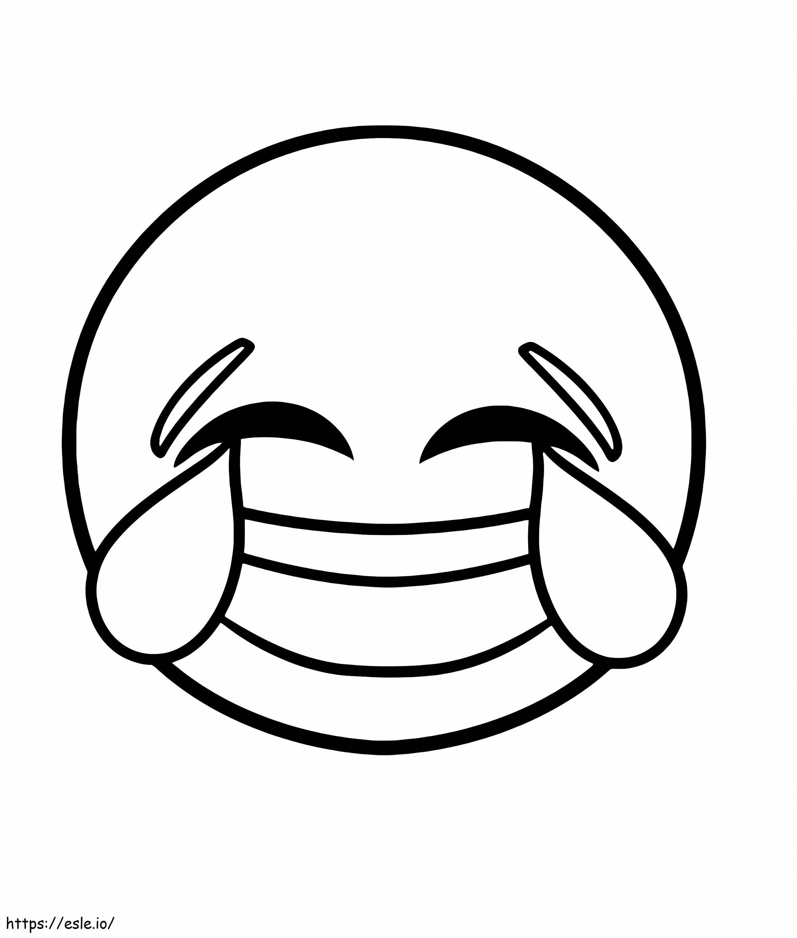 Laughing Emoji coloring page