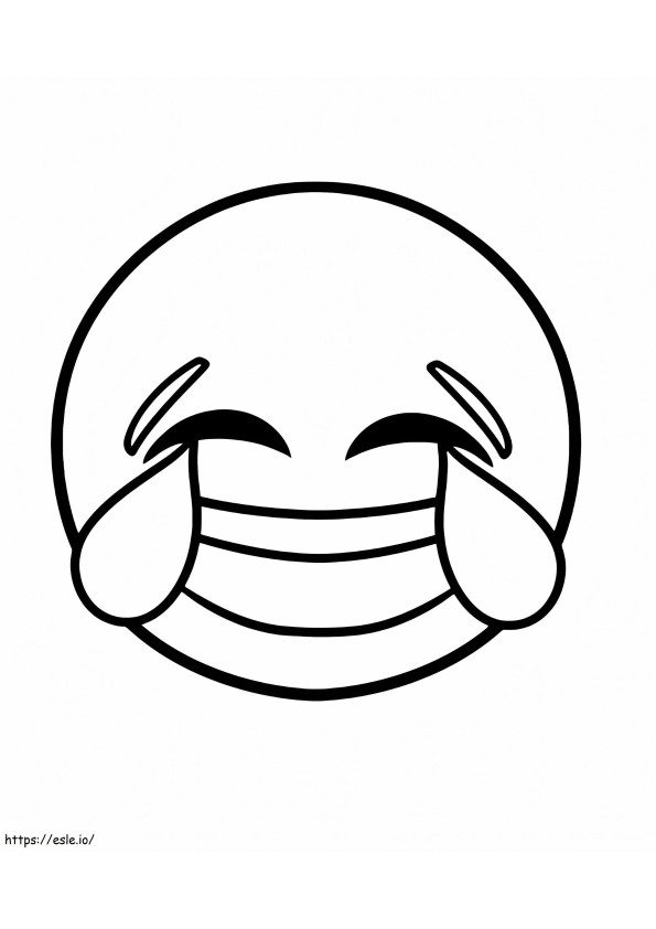 Laughing Emoji coloring page