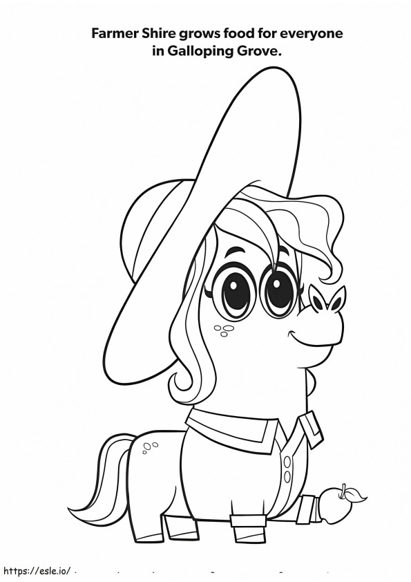 Farmer Shire From Corn And Peg coloring page