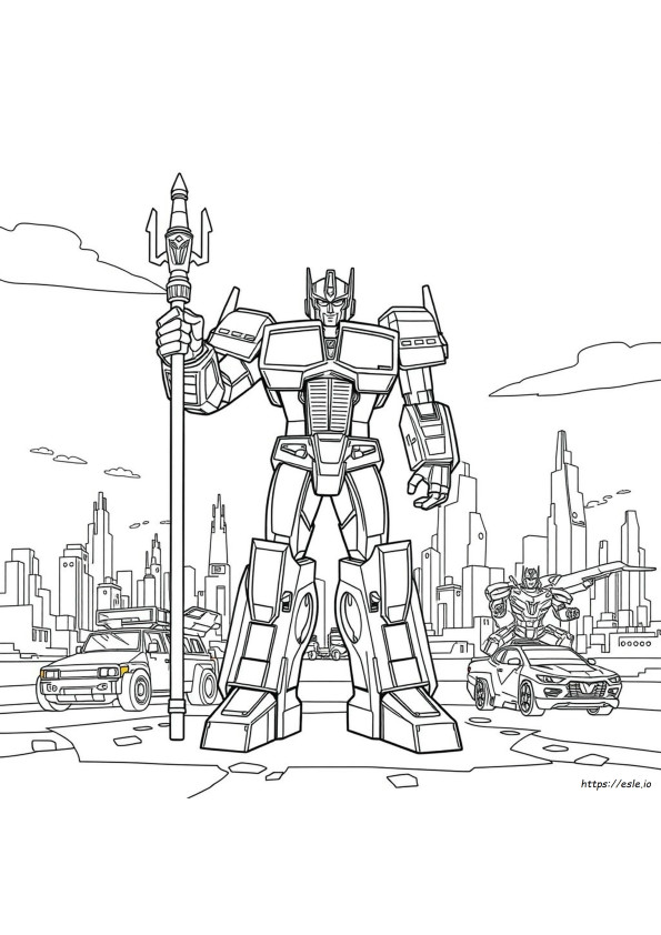 Transformers 4 Optimus Prime Coloring Pages