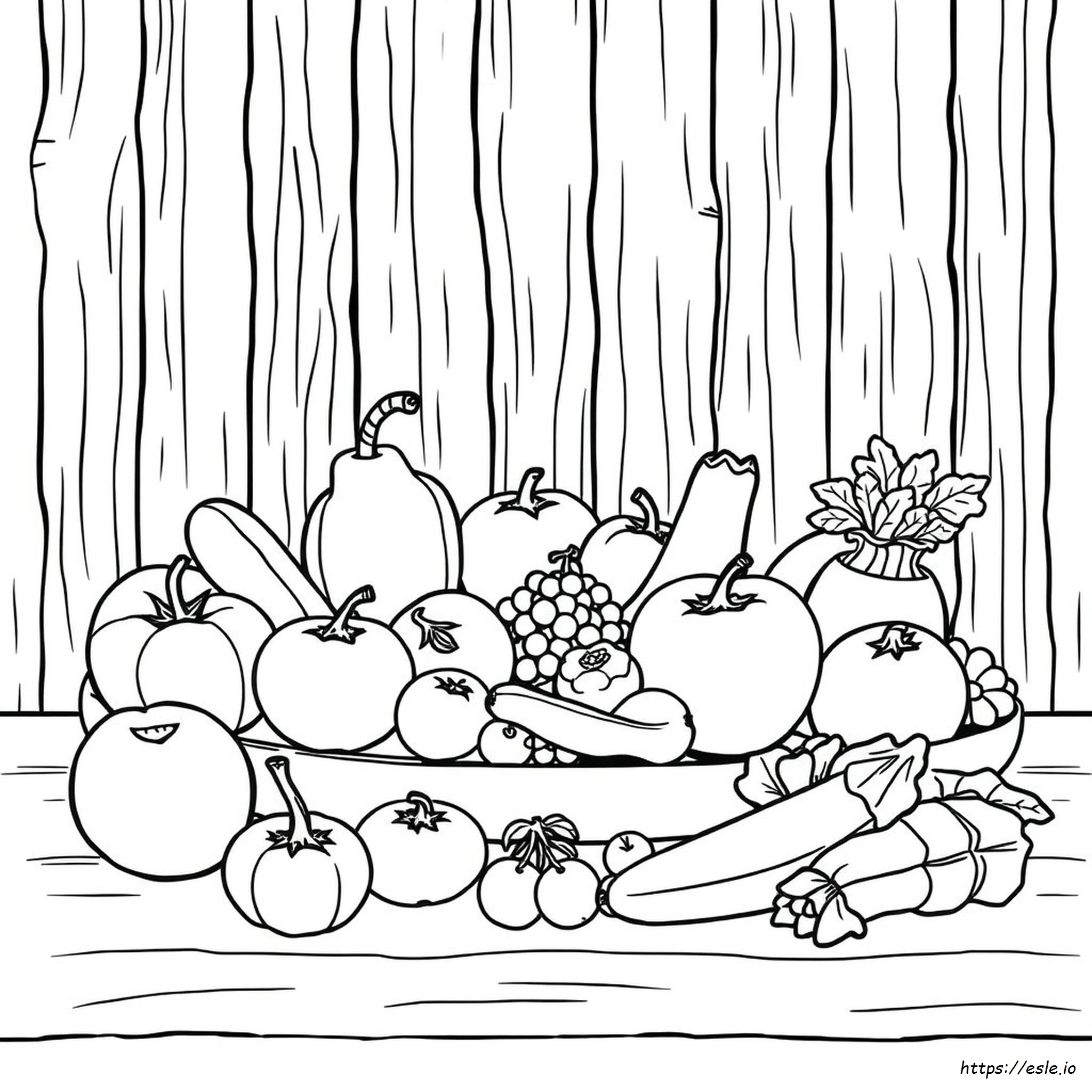 Coloring Pages Fruits Vegetables