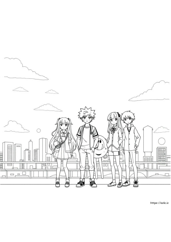 Lembar Mewarnai Karakter Anime