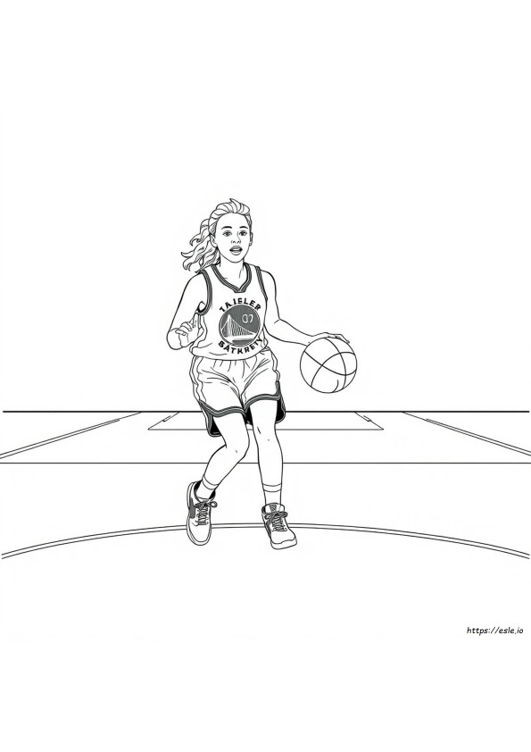 Sketsa Halaman Mewarnai Steph Curry