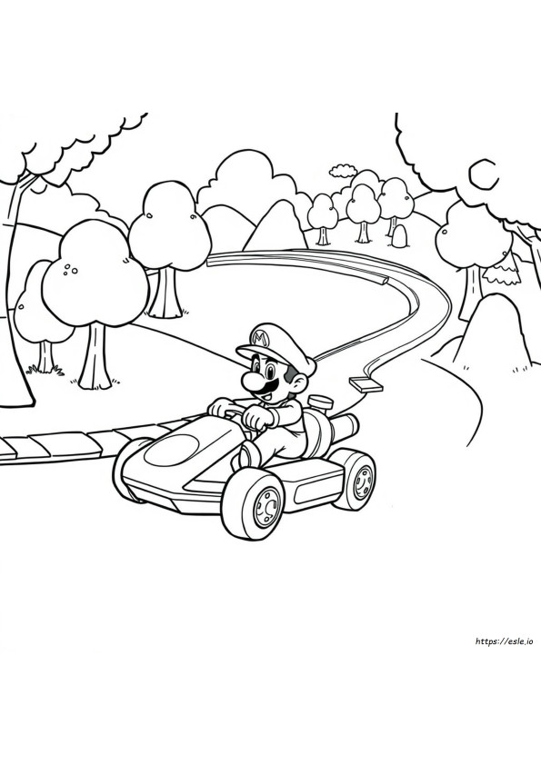 Mario Kart Coloring Sheet