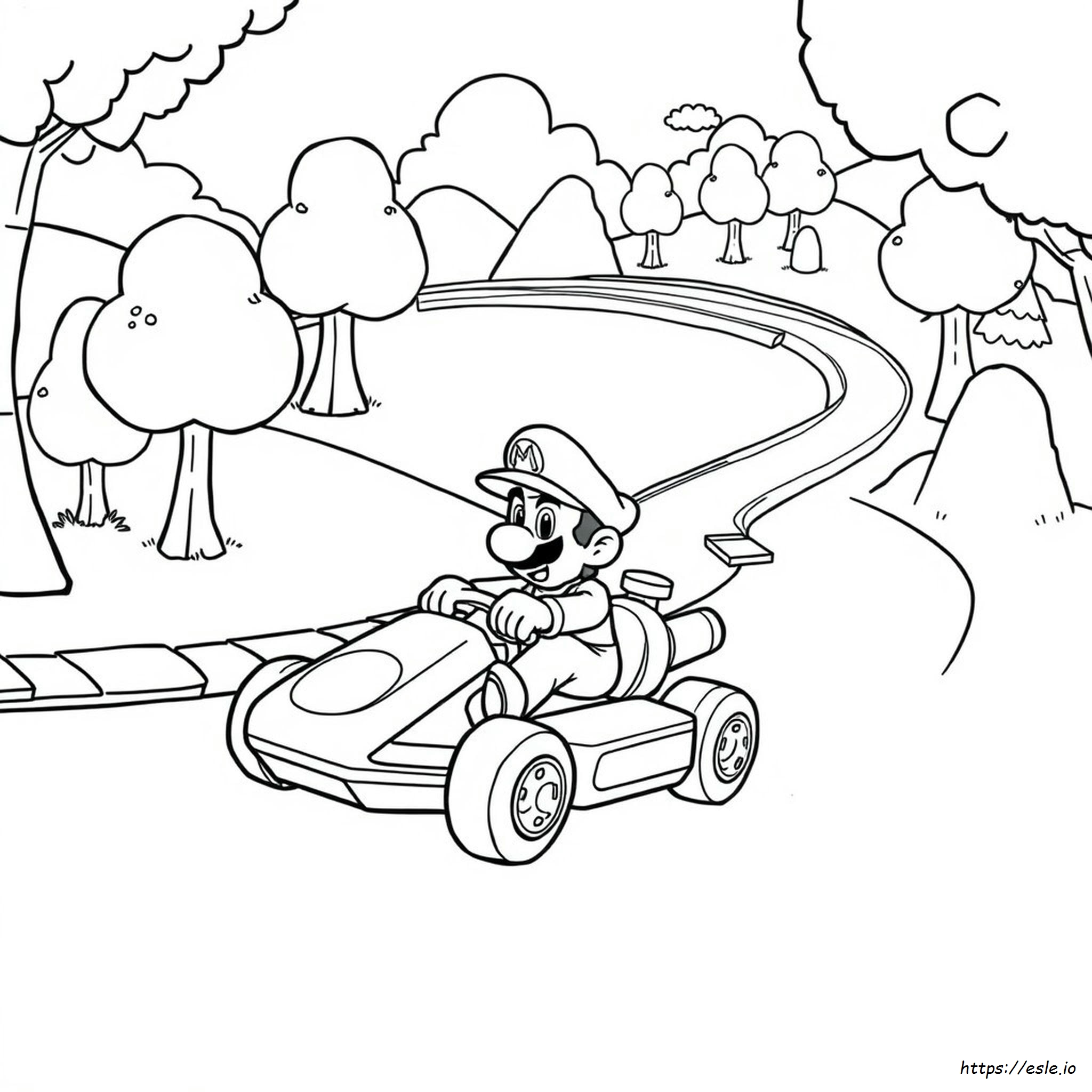 Mario Kart Coloring Sheet