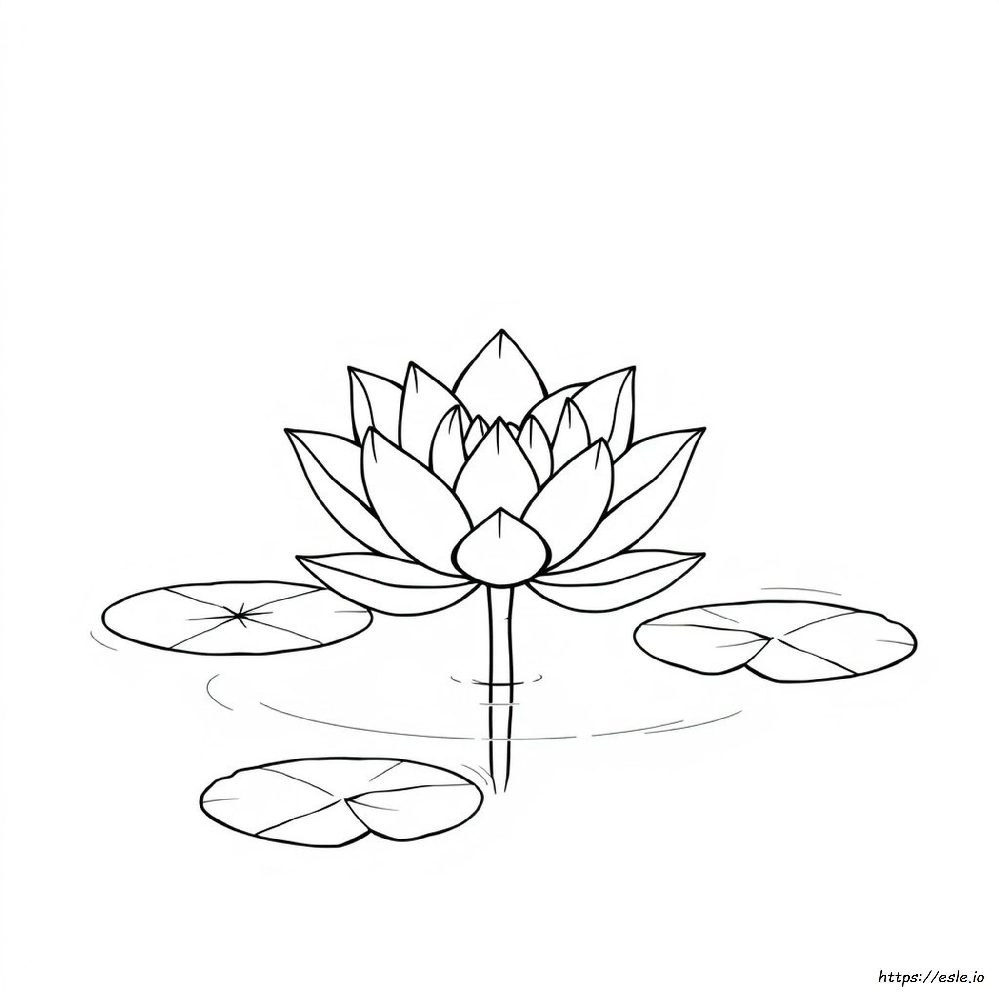 Lotus Flower Coloring Page